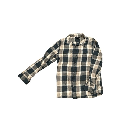 Volcom Shirt Mens Medium‎ Check Pattern Button Up Long Sleeve Blue Grey EUC - Picture 1 of 6